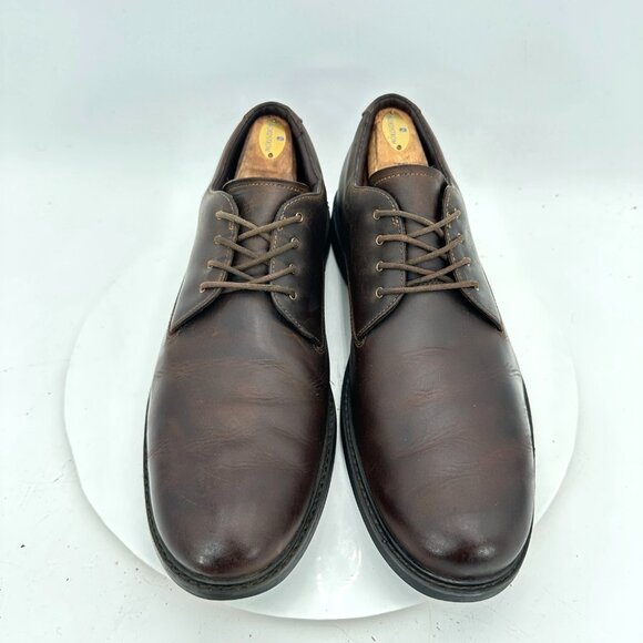 Timberland Men Size 11M 78533 Brown Leather Waterproof Derby Casual Shoes - Picture 1 of 12